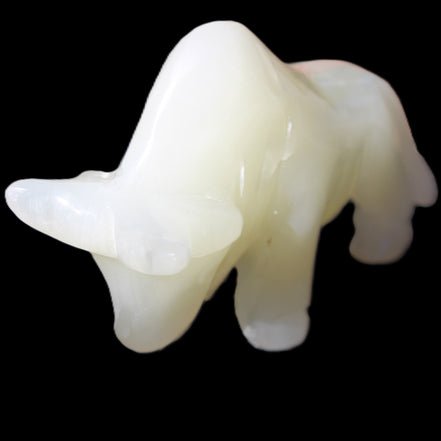 Afghan Jade hand-carved Bull 121*33*71mm 259g in sunlight - Rocks and Things Store