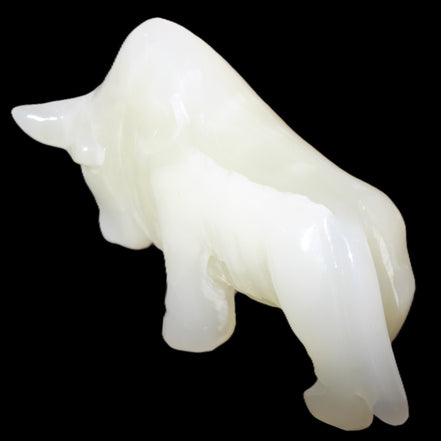 Afghan Jade hand-carved Bull 121*33*71mm 259g in sunlight - Rocks and Things Store