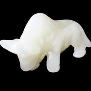 Afghan Jade hand-carved Bull 121*33*71mm 259g in sunlight - Rocks and Things Store