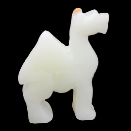 Afghan Jade hand-carved Camel 70*24*102mm 238g in sunlight - Rocks and Things Store