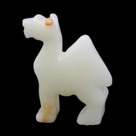 Afghan Jade hand-carved Camel 70*24*102mm 238g in sunlight - Rocks and Things Store