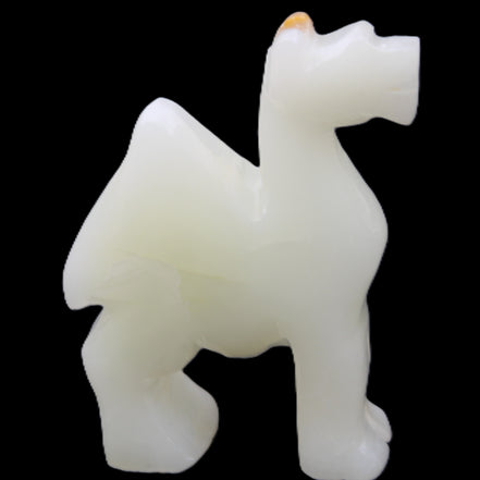 Afghan Jade hand-carved Camel 70*24*102mm 238g in sunlight - Rocks and Things Store