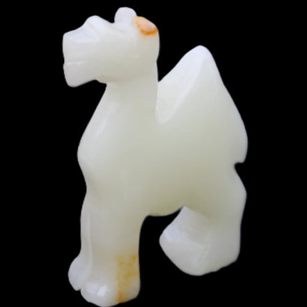 Afghan Jade hand-carved Camel 70*24*102mm 238g in sunlight - Rocks and Things Store