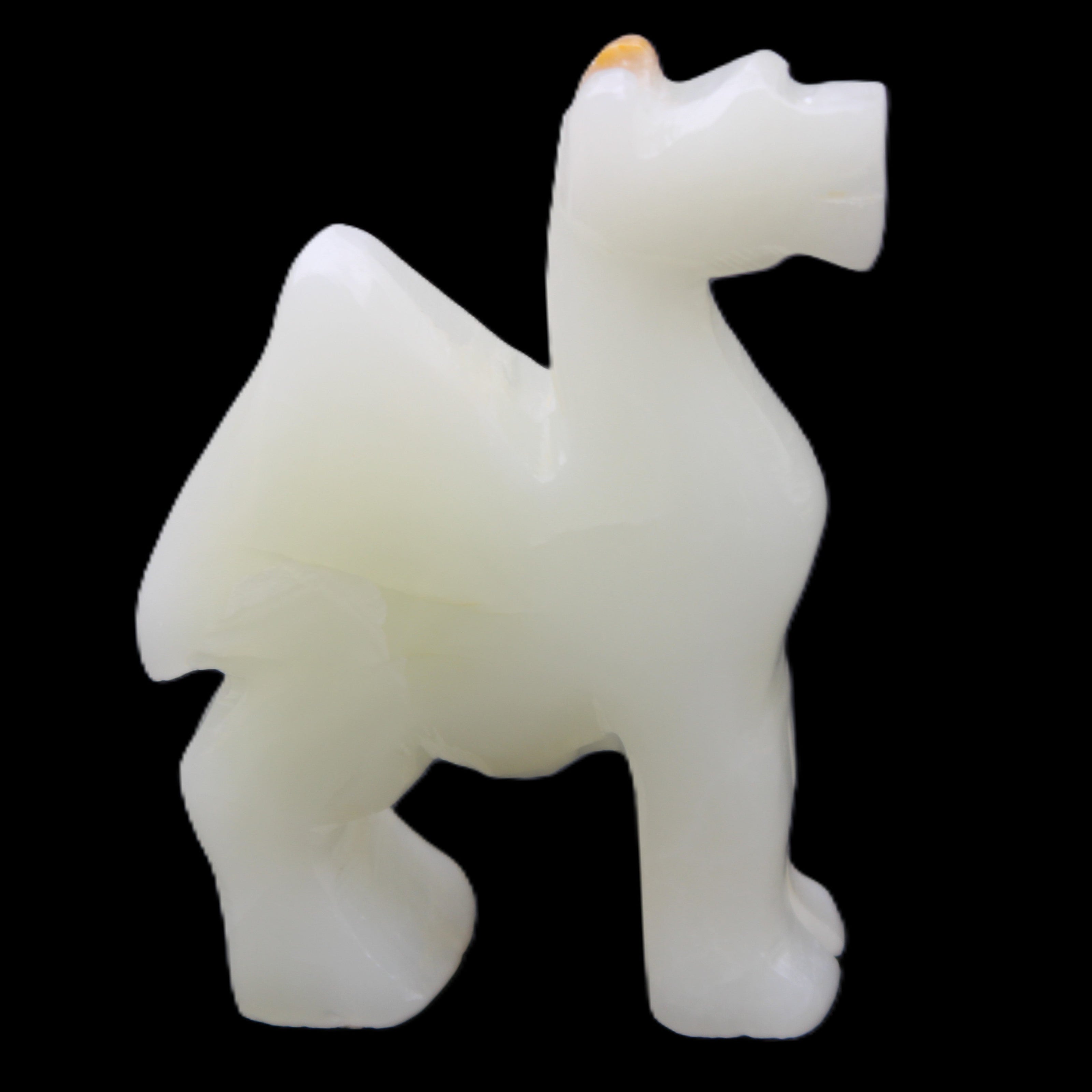 Afghan Jade hand-carved Camel 70*24*102mm 238g in sunlight - Rocks and Things Store