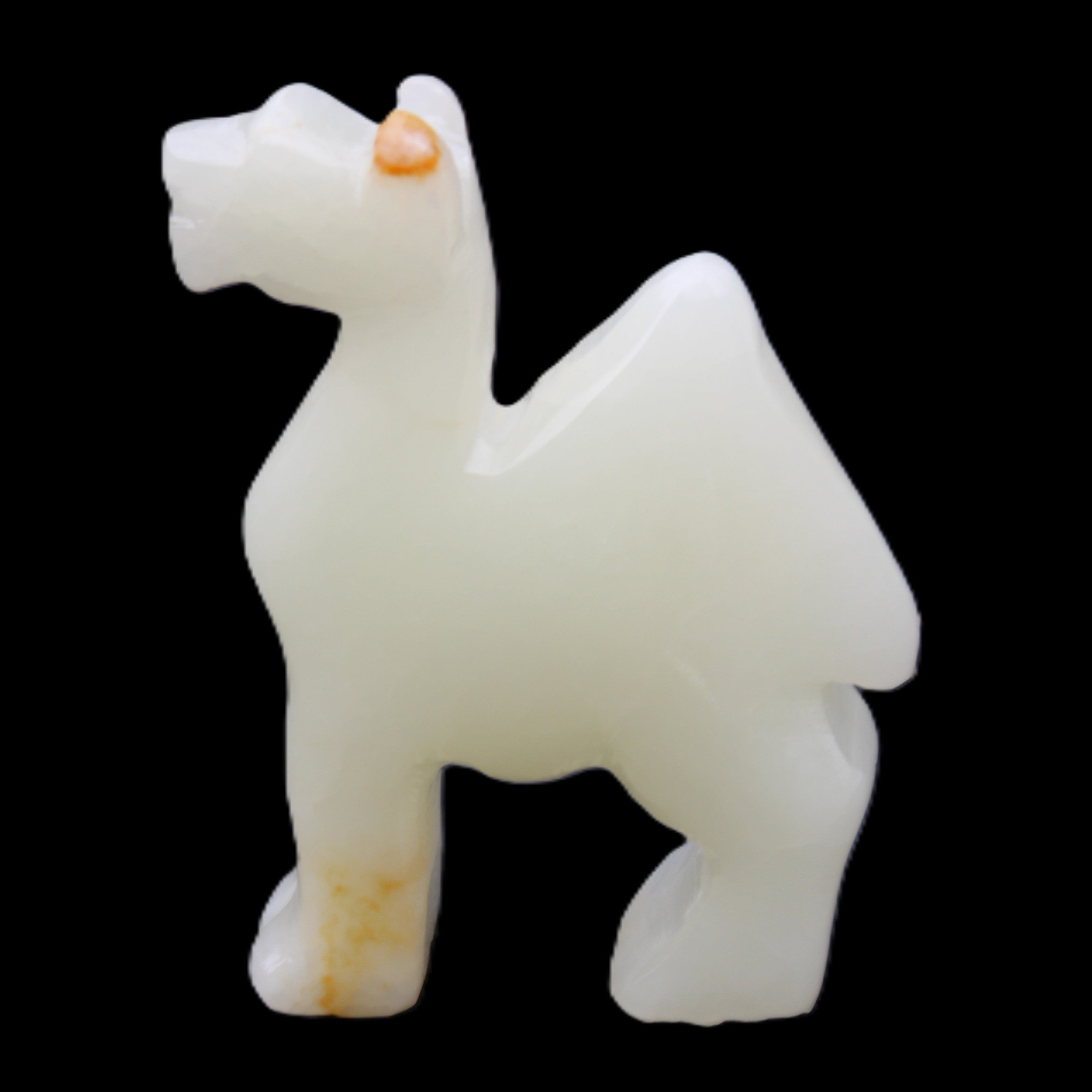 Afghan Jade hand-carved Camel 70*24*102mm 238g in sunlight - Rocks and Things Store