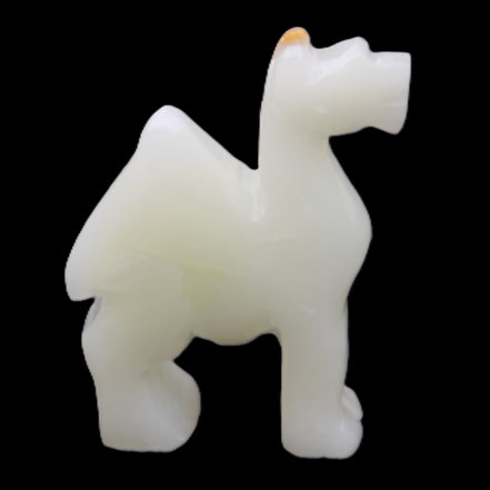 Afghan Jade hand-carved Camel 70*24*102mm 238g in sunlight - Rocks and Things Store