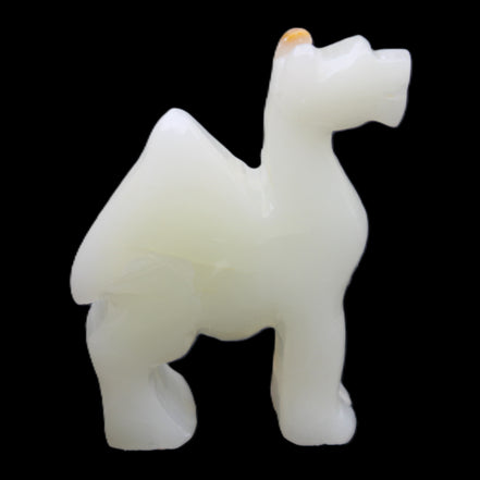 Afghan Jade hand-carved Camel 70*24*102mm 238g in sunlight - Rocks and Things Store