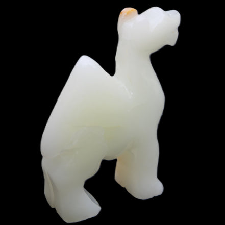 Afghan Jade hand-carved Camel 70*24*102mm 238g in sunlight - Rocks and Things Store
