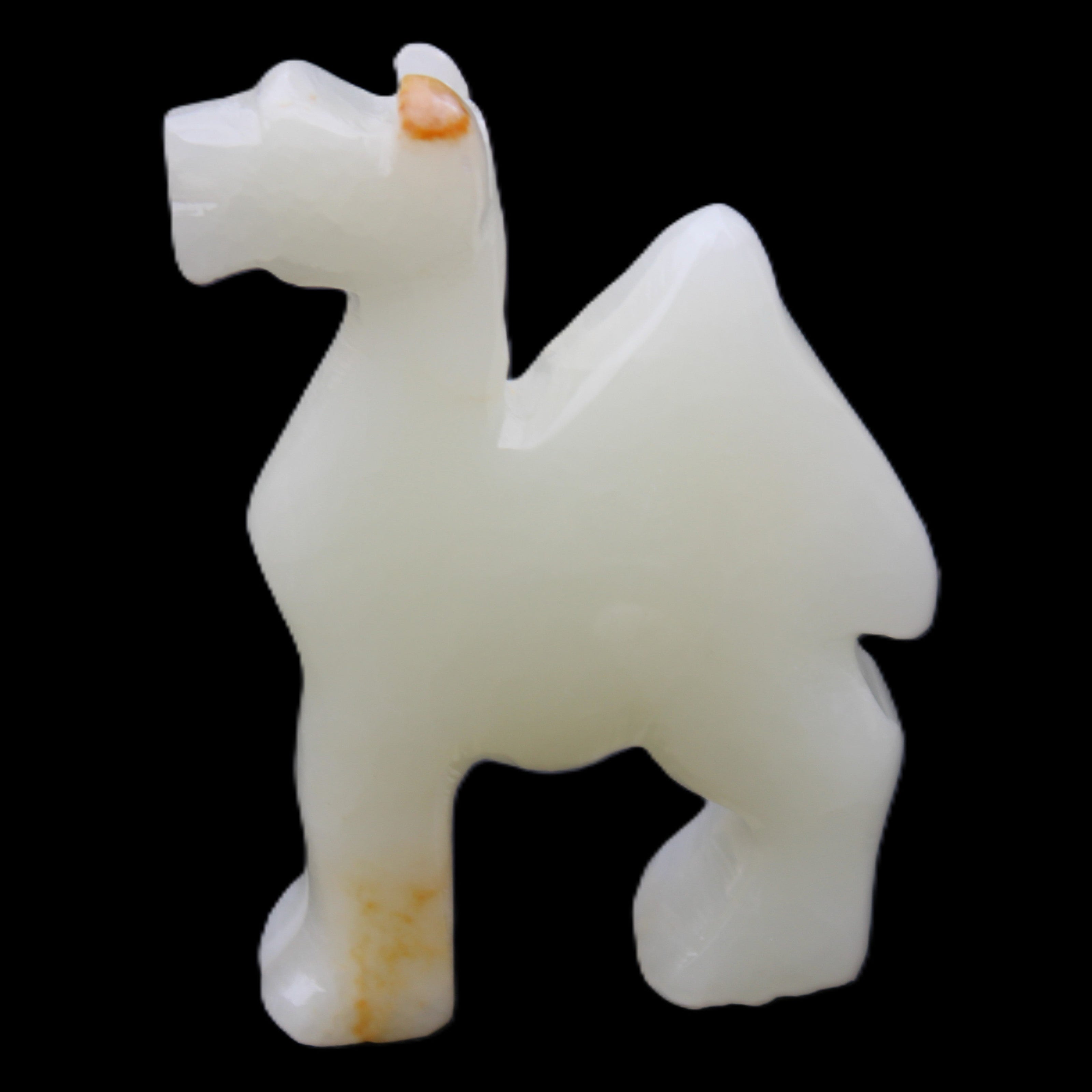 Afghan Jade hand-carved Camel 70*24*102mm 238g in sunlight - Rocks and Things Store