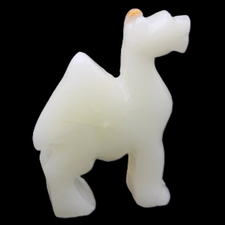 Afghan Jade hand-carved Camel 70*24*102mm 238g in sunlight - Rocks and Things Store