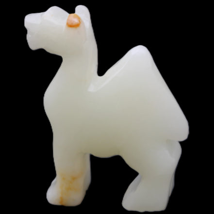 Afghan Jade hand-carved Camel 70*24*102mm 238g in sunlight - Rocks and Things Store