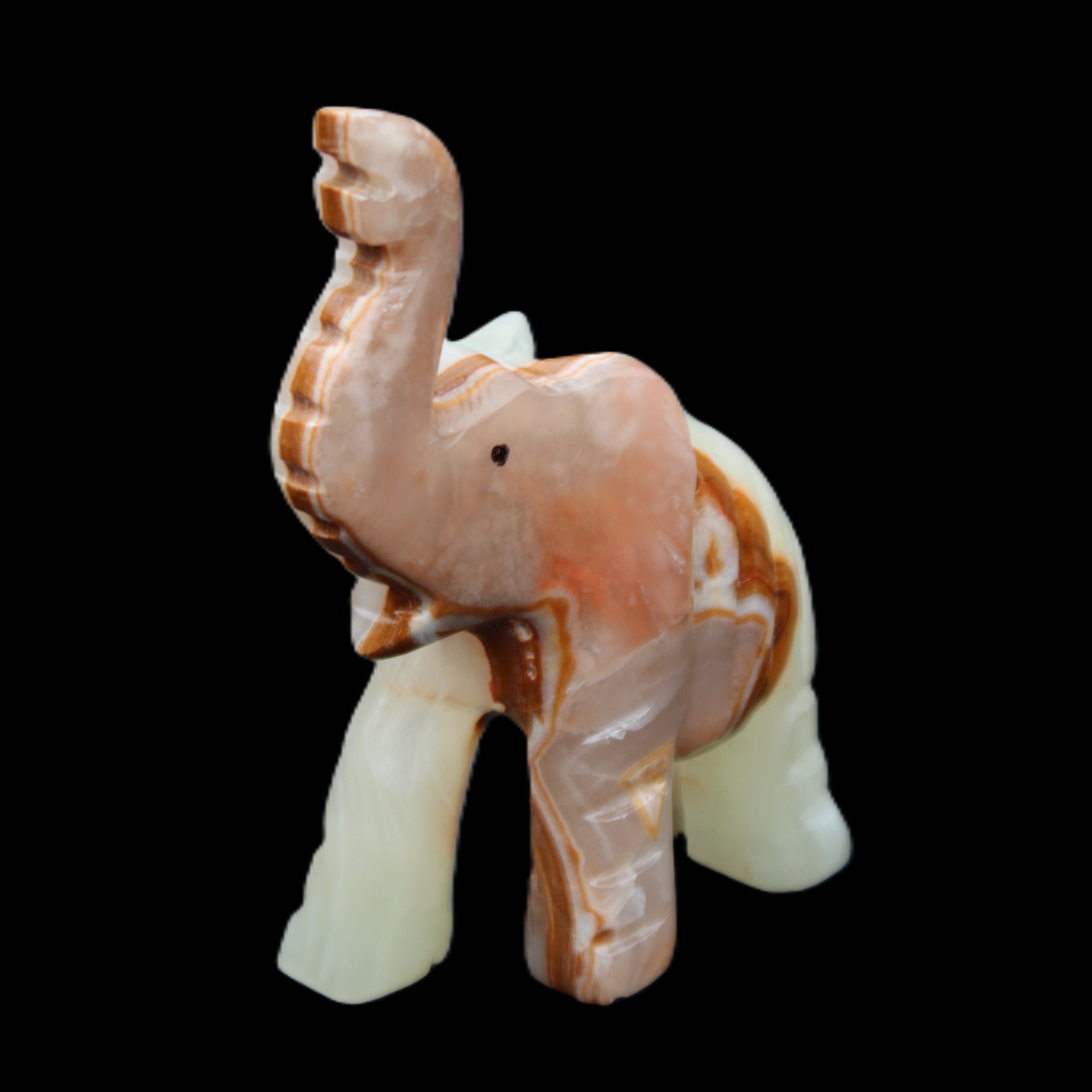 Afghan Jade hand-carved Elephant 67*30*113mm 252g in sunlight - Rocks and Things Store