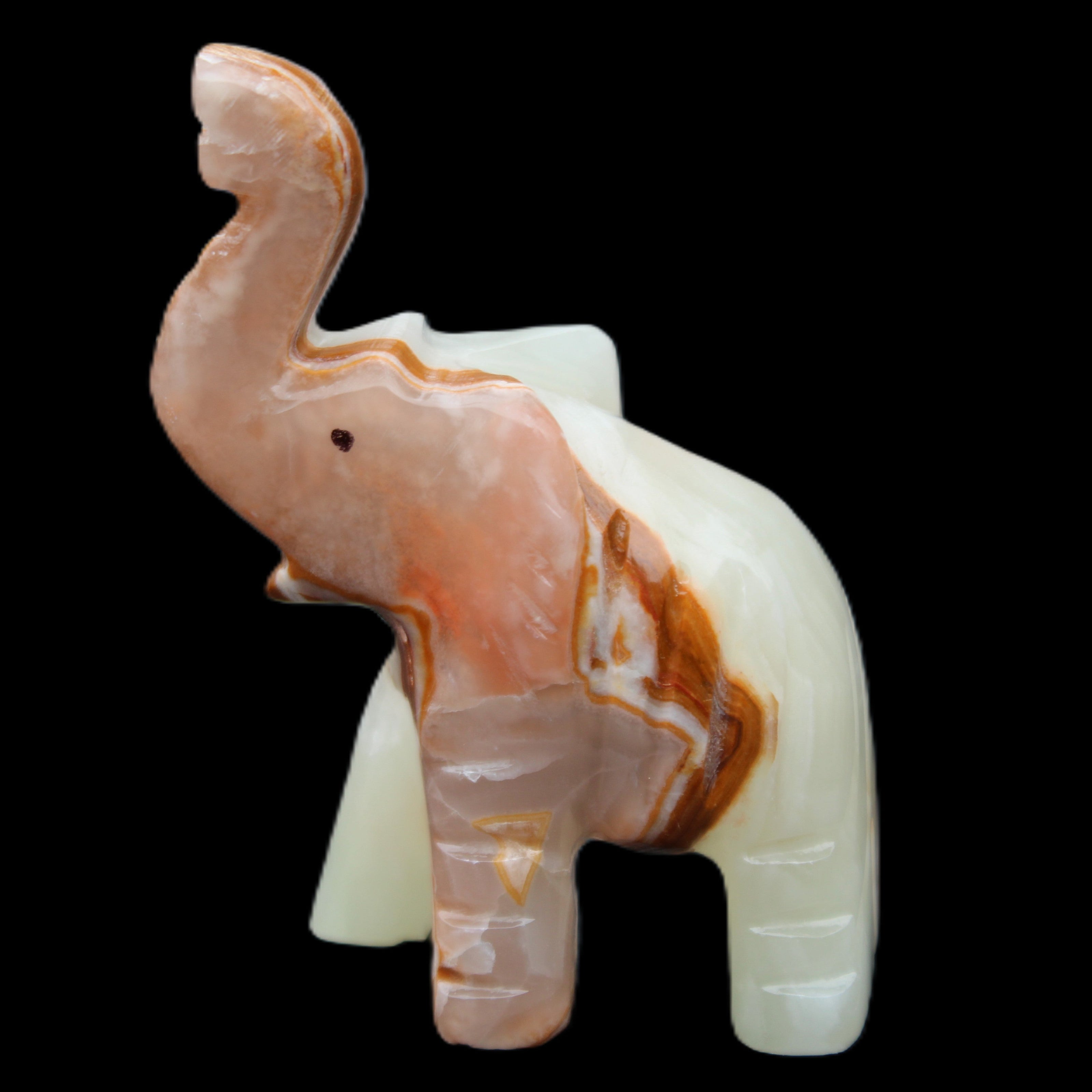 Afghan Jade hand-carved Elephant 67*30*113mm 252g in sunlight - Rocks and Things Store