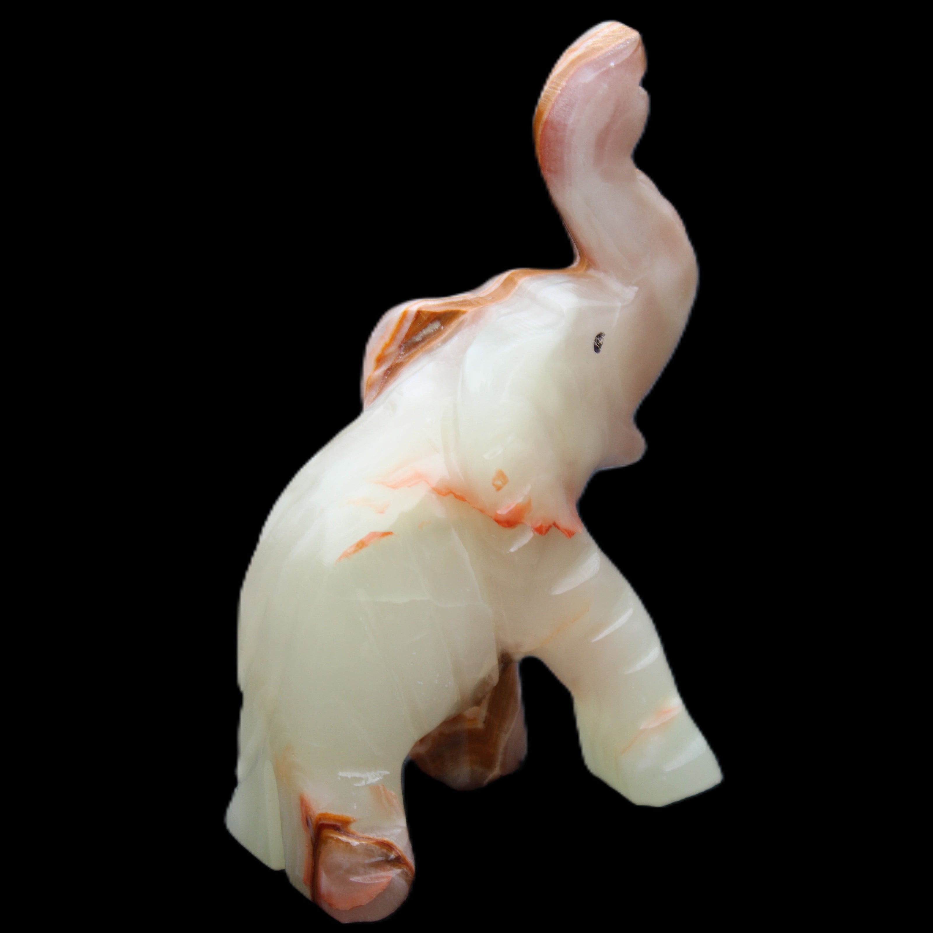 Afghan Jade hand-carved Elephant 67*30*113mm 252g in sunlight - Rocks and Things Store