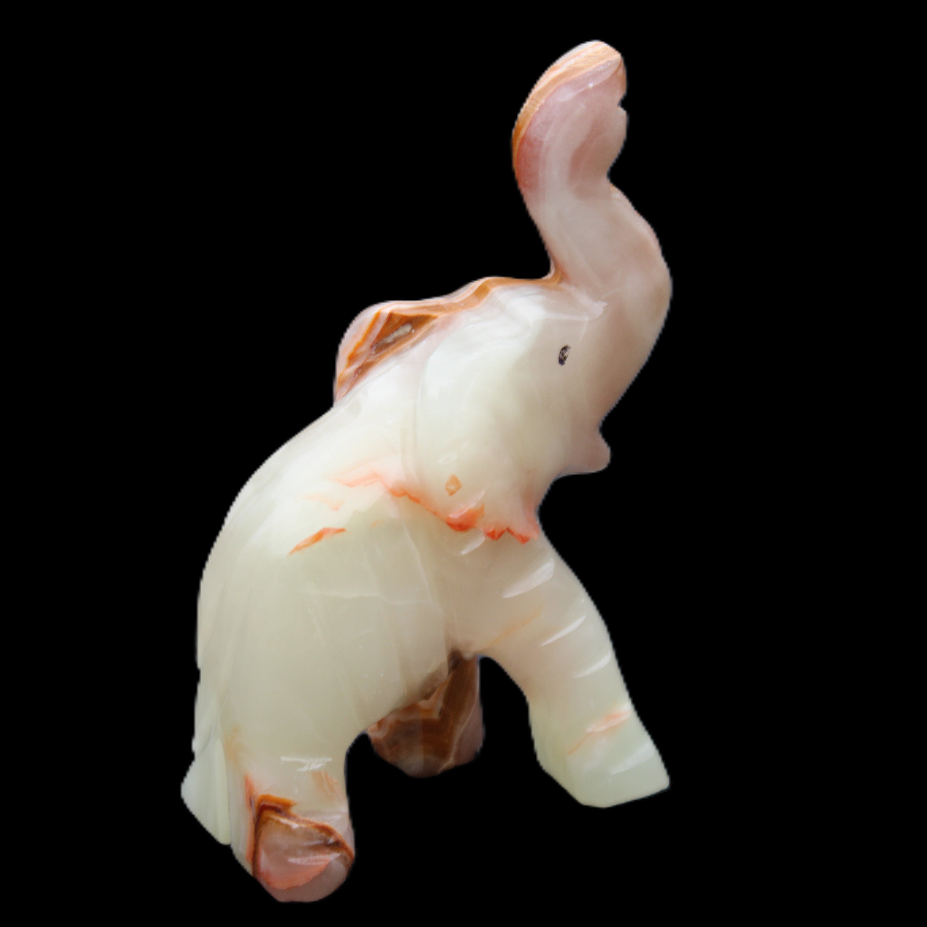 Afghan Jade hand-carved Elephant 67*30*113mm 252g in sunlight - Rocks and Things Store