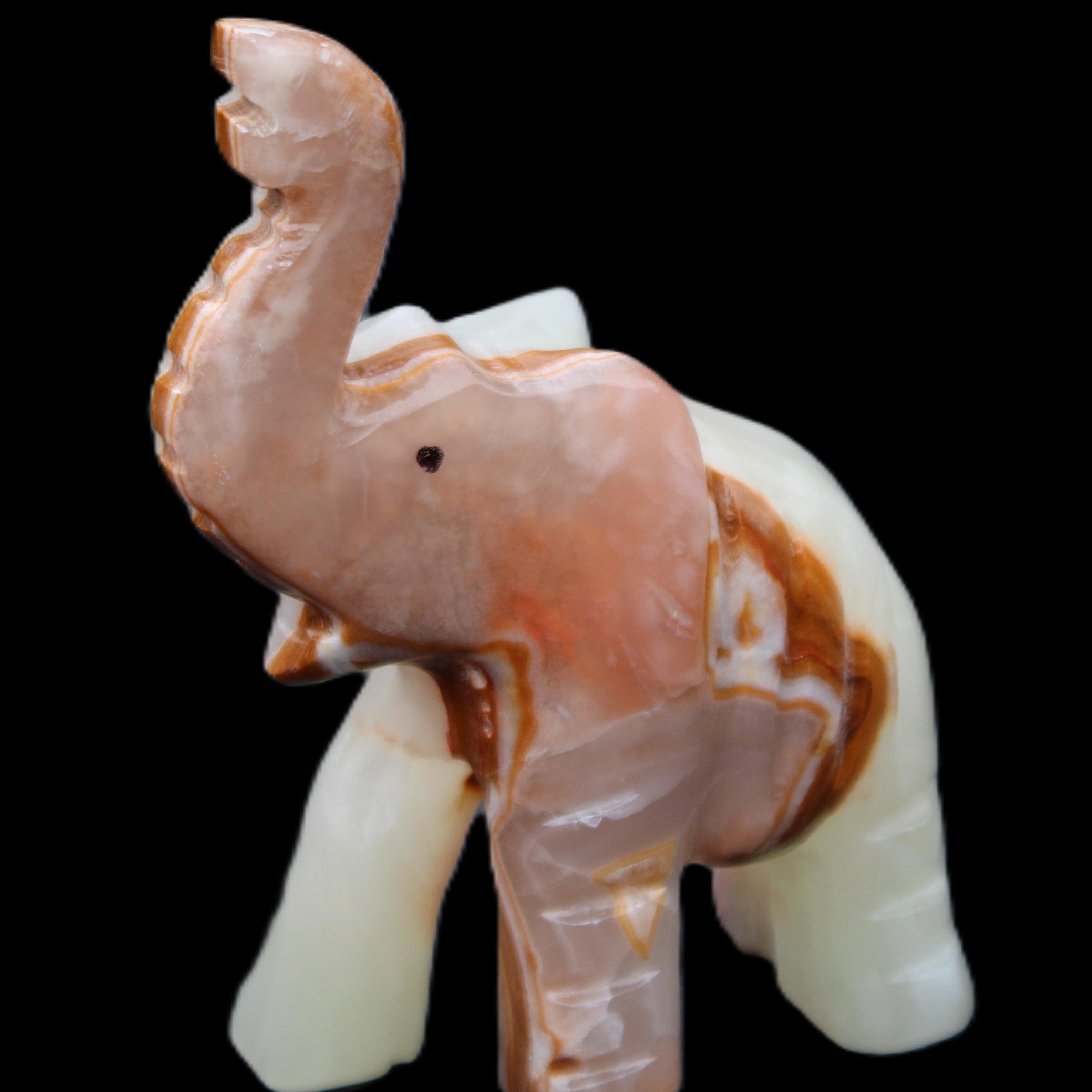 Afghan Jade hand-carved Elephant 67*30*113mm 252g in sunlight - Rocks and Things Store
