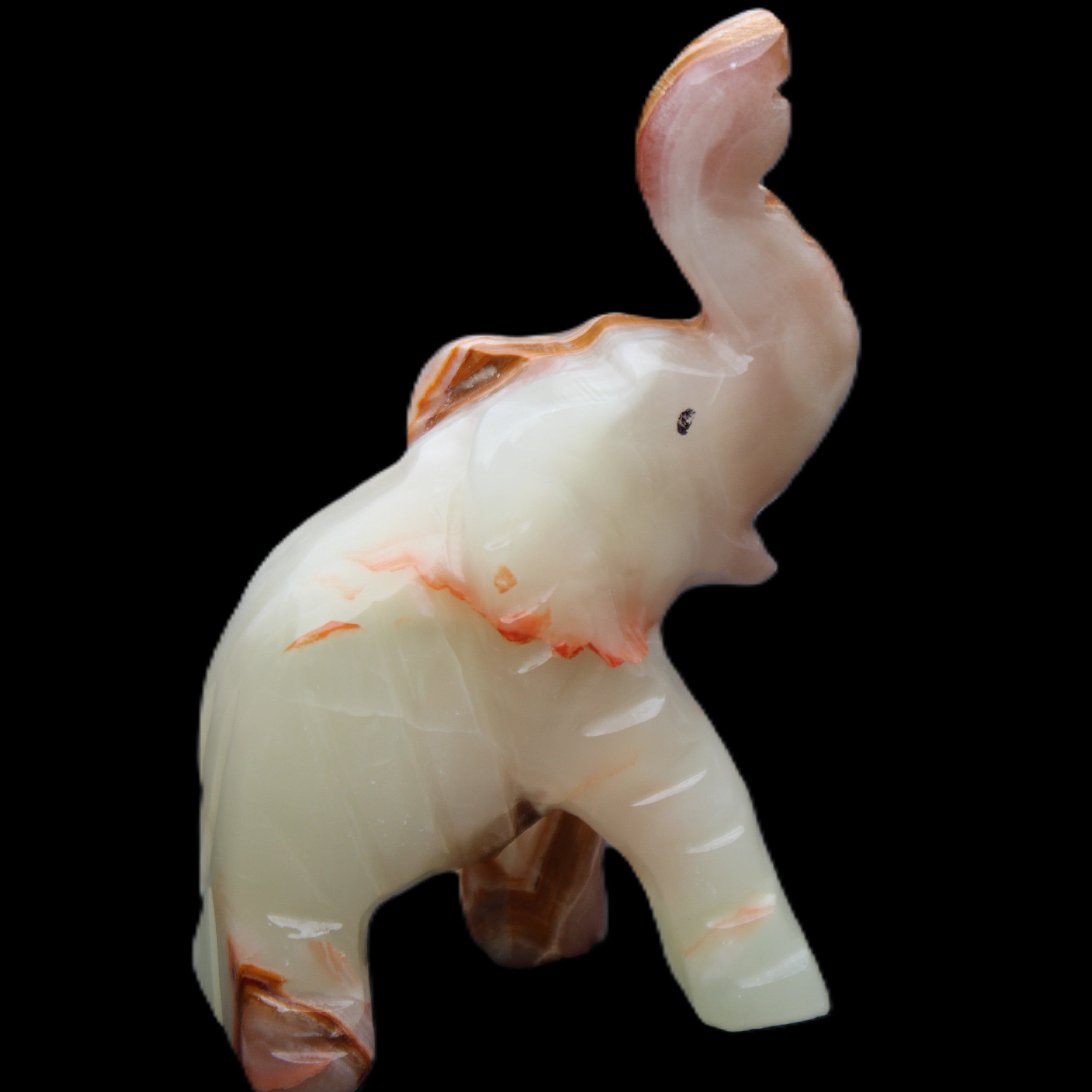 Afghan Jade hand-carved Elephant 67*30*113mm 252g in sunlight - Rocks and Things Store