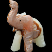 Afghan Jade hand-carved Elephant 67*30*113mm 252g in sunlight - Rocks and Things Store