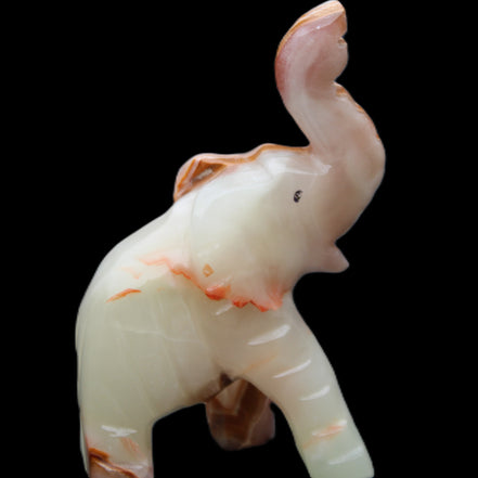 Afghan Jade hand-carved Elephant 67*30*113mm 252g in sunlight - Rocks and Things Store