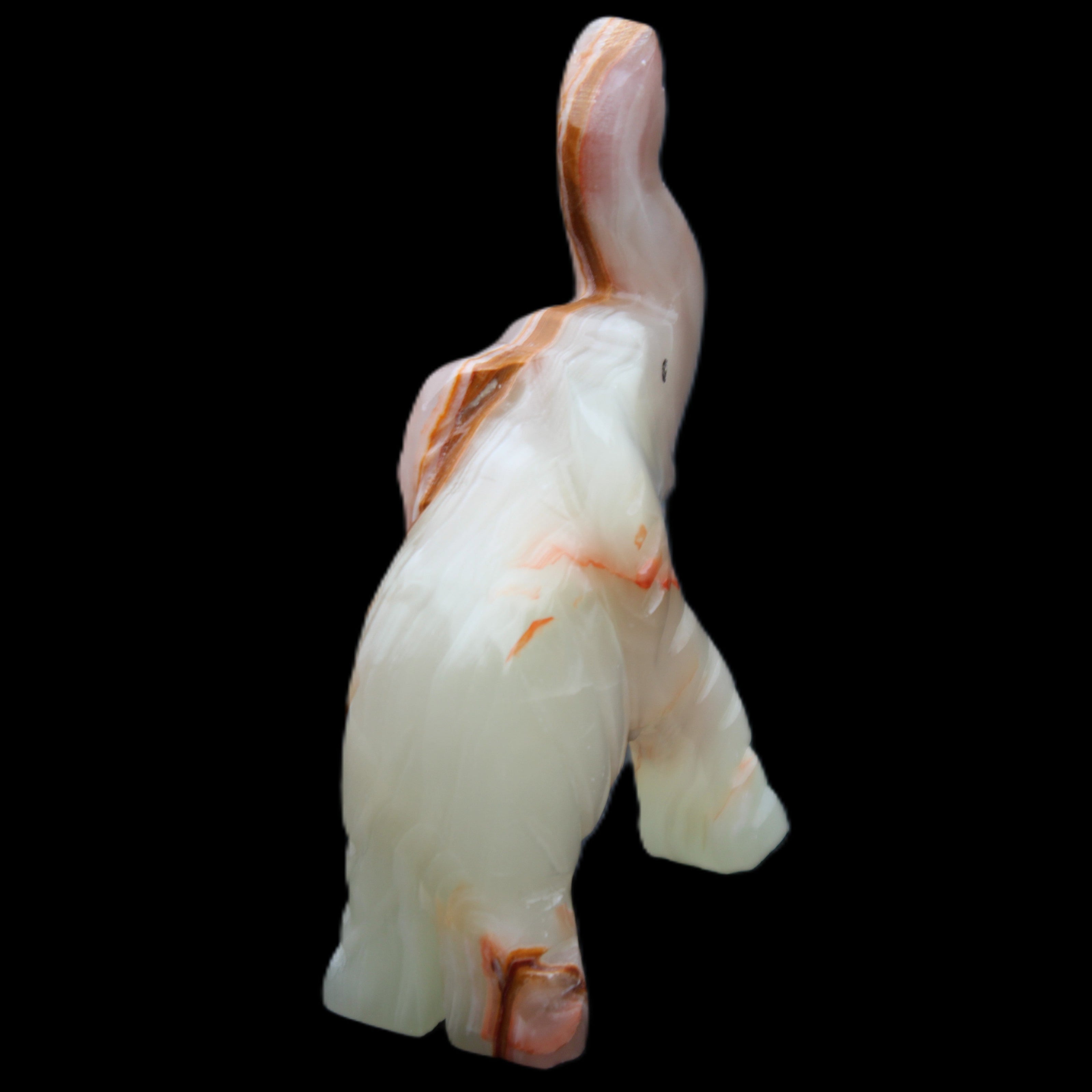 Afghan Jade hand-carved Elephant 67*30*113mm 252g in sunlight - Rocks and Things Store