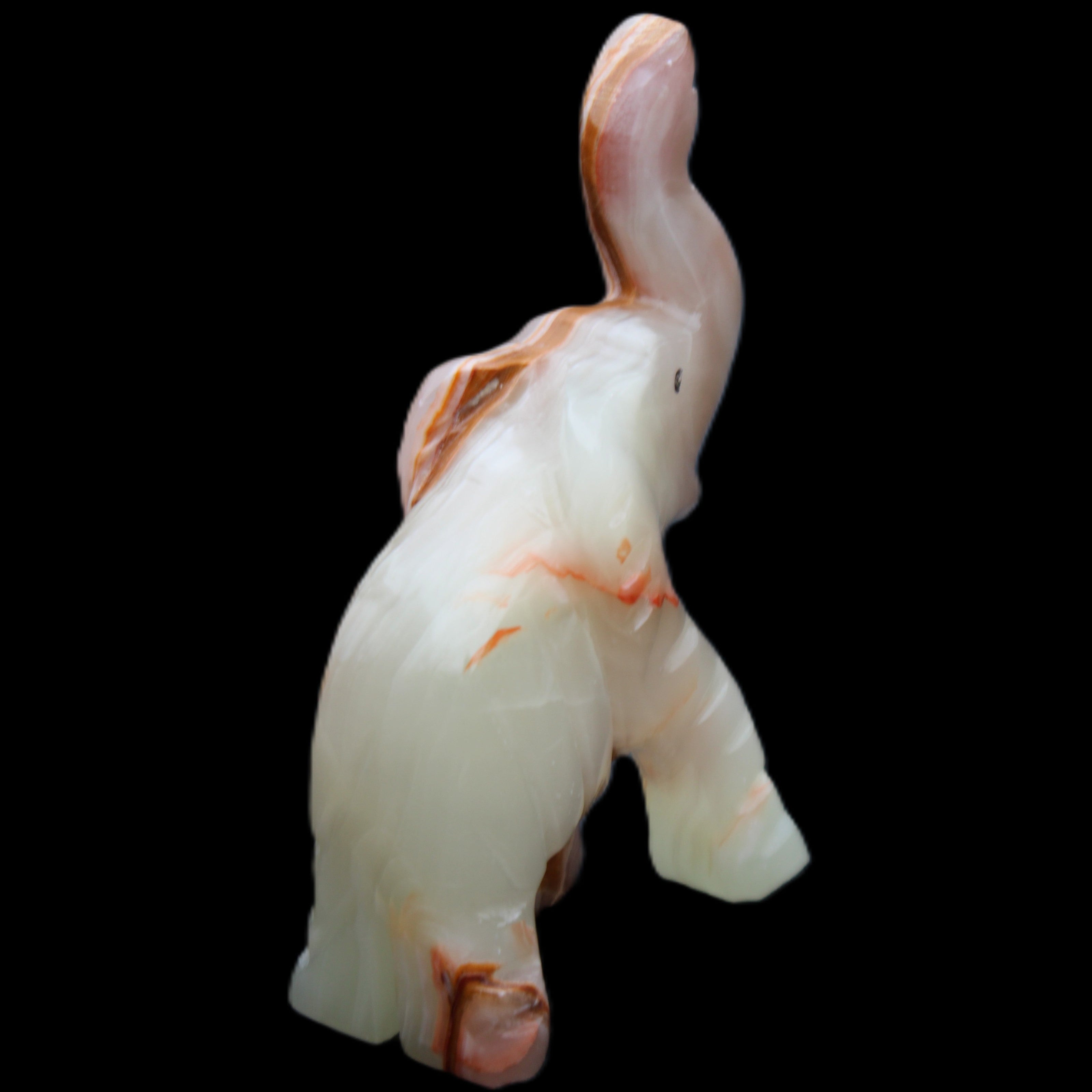 Afghan Jade hand-carved Elephant 67*30*113mm 252g in sunlight - Rocks and Things Store