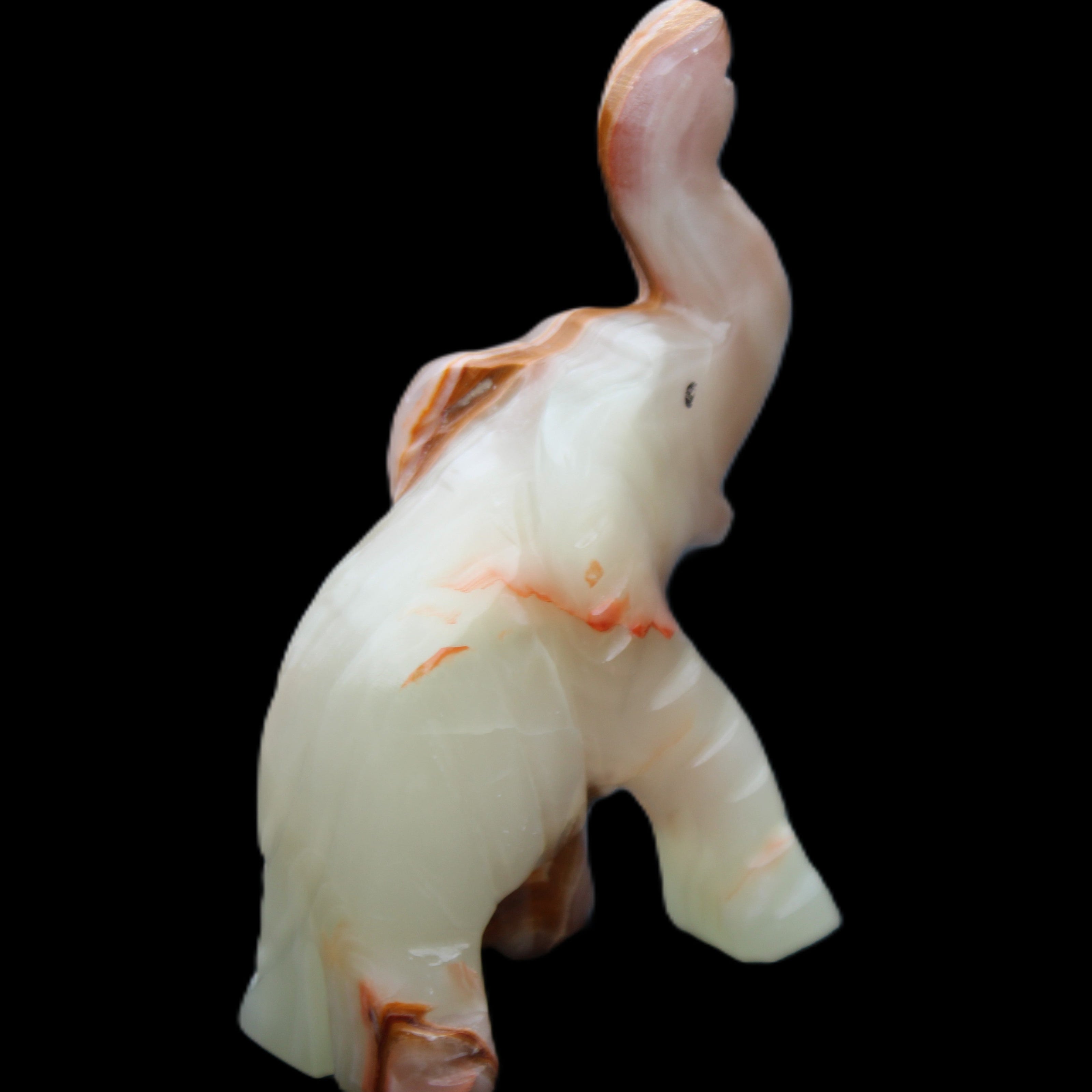 Afghan Jade hand-carved Elephant 67*30*113mm 252g in sunlight - Rocks and Things Store