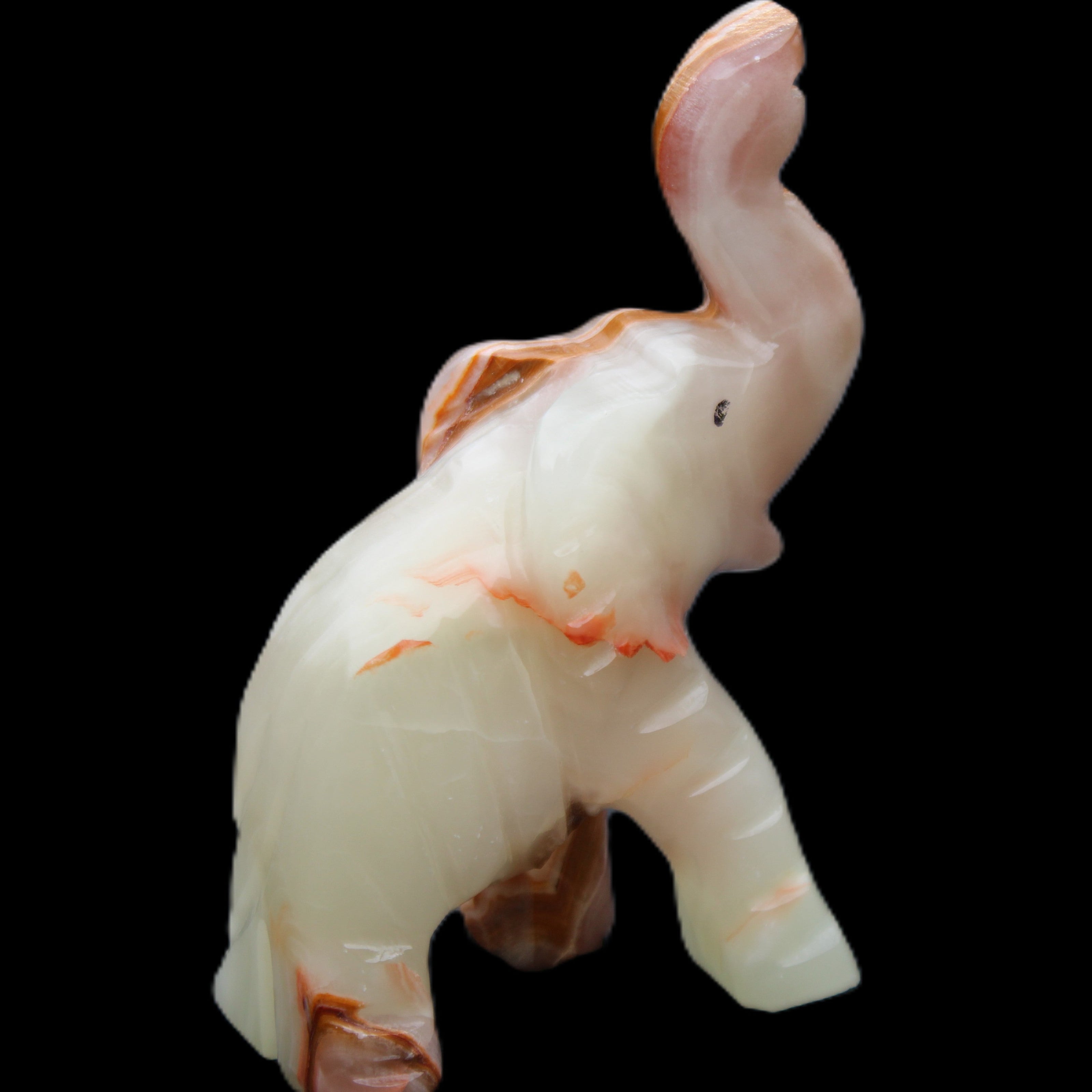 Afghan Jade hand-carved Elephant 67*30*113mm 252g in sunlight - Rocks and Things Store