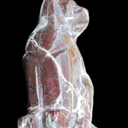 Marble hand-carved Cat 88*58*130mm 801g in sunlight - Rocks and Things Store