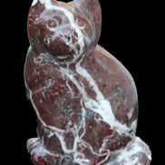 Marble hand-carved Cat 88*58*130mm 801g in sunlight - Rocks and Things Store