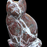 Marble hand-carved Cat 88*58*130mm 801g in sunlight - Rocks and Things Store