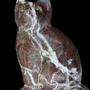Marble hand-carved Cat 88*58*130mm 801g in sunlight - Rocks and Things Store