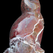 Marble hand-carved Cat 88*58*130mm 801g in sunlight - Rocks and Things Store
