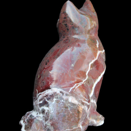 Marble hand-carved Cat 88*58*130mm 801g in sunlight - Rocks and Things Store