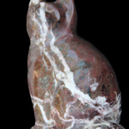 Marble hand-carved Cat 88*58*130mm 801g in sunlight - Rocks and Things Store
