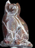 Marble hand-carved Cat 88*58*130mm 801g in sunlight - Rocks and Things Store