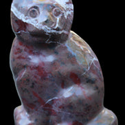Marble hand-carved Cat 88*58*130mm 676g in sunlight - Rocks and Things Store