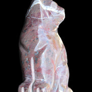 Marble hand-carved Cat 88*58*130mm 676g in sunlight - Rocks and Things Store