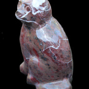 Marble hand-carved Cat 88*58*130mm 676g in sunlight - Rocks and Things Store
