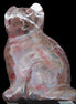 Marble hand-carved Cat 88*58*130mm 676g in sunlight - Rocks and Things Store