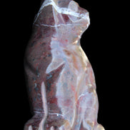 Marble hand-carved Cat 88*58*130mm 676g in sunlight - Rocks and Things Store