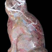 Marble hand-carved Cat 88*58*130mm 676g in sunlight - Rocks and Things Store