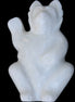 White Jade hand-carved Cat 84*47*135mm 718g in sunlight - Rocks and Things Store