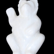 White Jade hand-carved Cat 84*47*135mm 718g in sunlight - Rocks and Things Store
