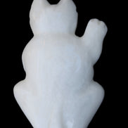 White Jade hand-carved Cat 84*47*135mm 718g in sunlight - Rocks and Things Store