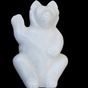White Jade hand-carved Cat 84*47*135mm 718g in sunlight - Rocks and Things Store