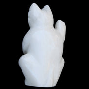 White Jade hand-carved Cat 84*47*135mm 718g in sunlight - Rocks and Things Store