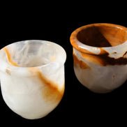 Afghan Jade hand-carved Tea Set with 12 cups in sunlight - Rocks and Things Store