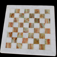Afghan Jade Onyx hand-carved Chess Set in case in sunlight - Rocks and Things Store