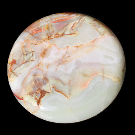 Afghan Jade hand-carved plate 154mm diameter 526g in sunlight - Rocks and Things Store
