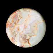 Afghan Jade hand-carved plate 154mm diameter 526g in sunlight - Rocks and Things Store